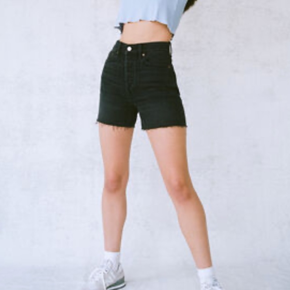 pacsun black 90s girlfriend jean shorts